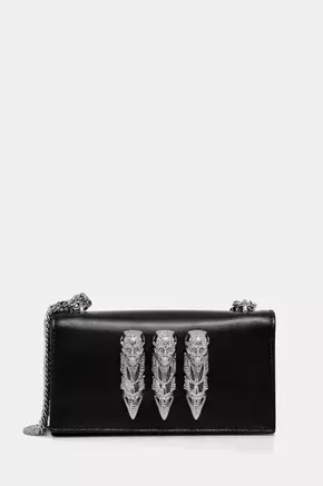 Kožna torba Philipp Plein boja: crna
