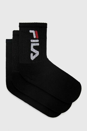Dječje čarape Fila boja: crna - crna. Dječje visoke čarape iz kolekcije Fila. Model izrađen od elastičnog