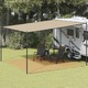 vidaXL Tepih za šator boja pijeska 400 x 400 cm HDPE