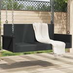 vidaXL Klupa za ljuljanje crna 119 x 56 x 48 cm od poliratana