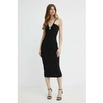 Haljina MICHAEL Michael Kors boja: crna, midi, uska