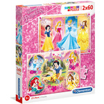 Disney Princeze Supercolor puzzle 2u1 2x60kom - Clementoni