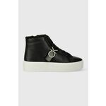 Tenisice Calvin Klein Flatform Cupsole Hightop W/Hw Wl HW0HW01667 Ck Black BEH