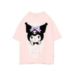 Cropp - Tricou cu secțiune plisată Kuromi - pastelnoružičasto