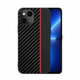 WEBHIDDENBRAND maskica za iPhone 13 Pro, silikonska, carbon crna s crvenom crtom