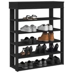 vidaXL Stalak za cipele crni 80x30x98 cm od konstruiranog drva