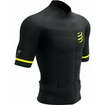 Compressport Trail Postural SS Top M Black/Safety Yellow M Majica za trčanje s kratkim rukavom