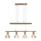 RABALUX 5551 | Holly-RA Rabalux visilice svjetiljka balansna - ravnotežna, sa visinskim podešavanjem 4x E14 antik zlato, jantar