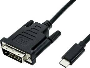 ROLINE USB 3.1 Type C DVI-D transformator Crno 2m 11.04.5831-10