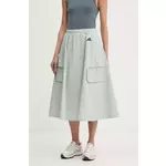 Suknja adidas City Escape boja: zelena, maxi, širi se prema dolje, JY0510