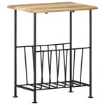 vidaXL Stalak za časopise 40 x 30 x 50 cm masivno drvo manga i čelik