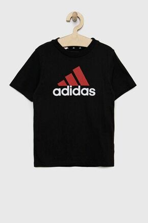 Dječja pamučna majica kratkih rukava adidas U BL 2 TEE boja: crna