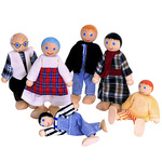 Velika obitelj drvene lutke u setu