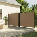 vidaXL Bočna tenda na uvlačenje smeđesiva 180x1000 cm