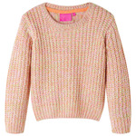 vidaXL Dječji džemper pleteni nježnoružičasti 116