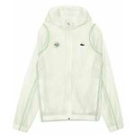 Muška sportski pulover Lacoste SPORT Roland Garros Edition After-Match Jacket - white/green