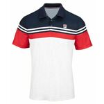 Muški teniski polo Fila Polo Paul - white/fila red/navy