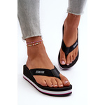 BIG STAR SHOES Women's flip-flops on the wedge Big Star crna