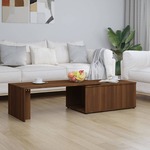 Stolić za kavu smeđa boja hrasta 150x50x35 cm konstruirano drvo