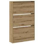 vidaXL Ormar za cipele Artisan Hrast 80x21x125,5 cm Konstruirano drvo