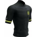 Compressport Trail Postural SS Top M Black/Safety Yellow XL Majica za trčanje s kratkim rukavom