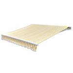 vidaXL Tenda top Suncobran Canvas žuto bijela 6 x 3 m