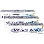 Sensodyne Rapid Whitening pasta za izbjeljivanje zuba za osjetljive zube 3x75 ml