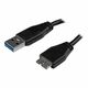 StarTech.com 0.5m 20in Slim USB 3.0 A to Micro B Cable M/M - Mobile Charge Sync USB 3.0 Micro B Cable for Smartphones and Tablets (USB3AUB50CMS) - USB cable - 50 cm - USB3AUB50CMS