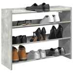 vidaXL Stalak za cipele boja betona 80x25x62 cm konstruirano drvo