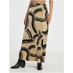 Beige women's patterned wrap maxi skirt AWARE by VERO MODA Gu - Women's kremasta
