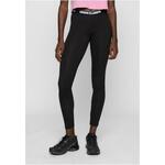 Women's leggings with logo black crna