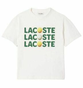 Majica za dječake Lacoste Kids Relaxed Fit Cotton Tennis Ball T-Shirt - white