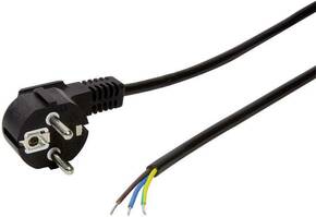 LogiLink struja priključni kabel [1x kutni sigurnosni utikač - 1x slobodan kraj] 1.50 m crna
