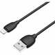 Borofone X19 podatkovni kabel, Lightning-USB, 1 m, 2.4 A, crni