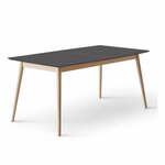 Proširiv blagovaonski stol s dodatnom pločom s crnom pločom stola 90x165 cm Meza – Hammel Furniture