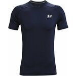 Under Armour Men's HeatGear Armour Fitted Short Sleeve Navy/White M