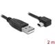 Delock USB kabel USB 2.0 USB-A utikač, USB-Mini-B utikač 2.00 m crna