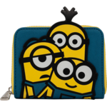 LOUNGEFLY MINION TRIPLE MINION BELLO ZIP AROUND WALLET