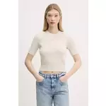 Pulover Tommy Jeans boja: bež, DW0DW20380