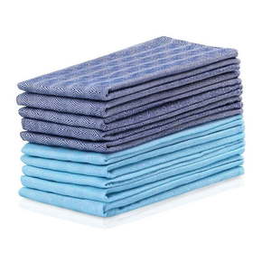 Set od 10 plavo-tirkiznih pamučnih ručnika DecoKing Louie