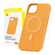 Magnetic Phone Case for iPhone 15 Pro Baseus Fauxther Series (Orange)