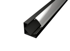 Aluminijski profil KUTNI 1 CRNI 18.5mm x 12.2mm - 2m