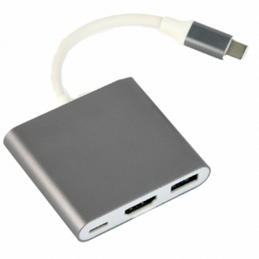 GEMBIRD GEMBIRD USB type-C multi-adapter sivo