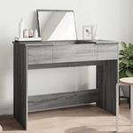 vidaXL Toaletni stolić s ogledalom boja sivog hrasta 100x45x76 cm