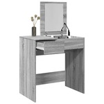 vidaXL Toaletni stolić s ogledalom siva boja hrasta 73 x 46,5 x 120 cm