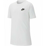 Majica za dječake Nike NSW Tee Embedded Futura B - white/black