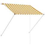 vidaXL Tenda na uvlačenje 150 x 150 cm žuto-bijela