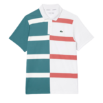 Muški teniski polo Lacoste Ultra-Dry Colourblock Stripe Tennis Polo Shirt - blue/white/pink