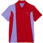 Muški teniski polo Lacoste SPORT Novak Djokovic Regular Fit Colorblock Polo - red/purple