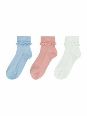 Lindex Čarape svijetloplava / prljavo roza / bijela